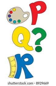 Letters with a definition picture