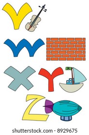 Letters with a definition picture