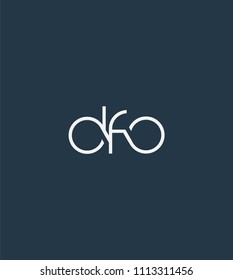 Letters DFO Joint logo icon vector element.