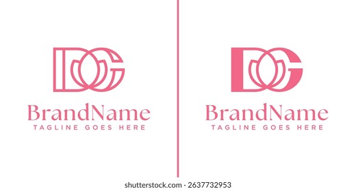 Letters DG Flower Monogram Logo, suitable for any business with DG or GD initials