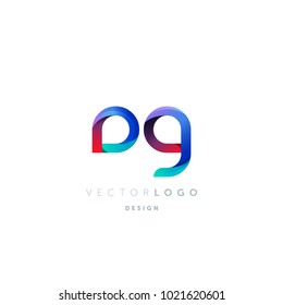 Letters DG, D&G logo, multi colour letters icon vector template.

