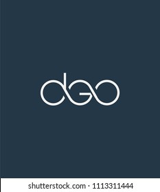 Letters DGO Joint logo icon vector element.