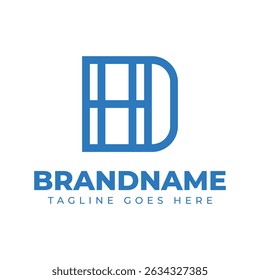 Logotipo del monograma de DH de las letras, conveniente para cualquier negocio con las iniciales de DH o de HD