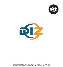 Letras DIZ Logo Iniciais Acrônimo