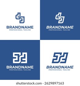 Letters DJ JD Monogram Logo, suitable for any initials brand