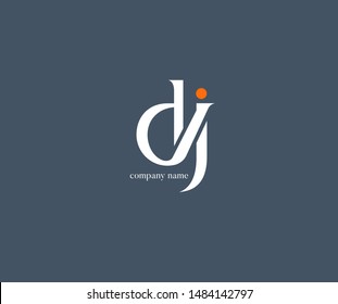 Letters D&J Joint logo icon vector for business card and corporate identity.