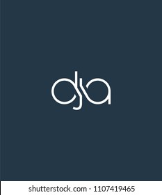 Letters DJA Joint logo icon vector element.