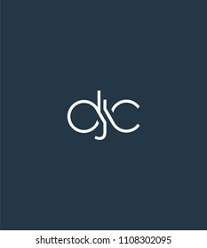 Letters DJC Joint logo icon vector element.