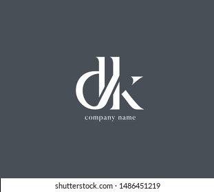 Letters D&K Joint logo icon vector for business card and corporate identity.