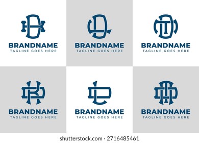 Letras DK KD DL DM DM MD Monogram Logo Set, ideal para cualquier negocio