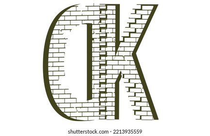 Letters Dk Logo with a minimalist design. Letters D and k with geometric and handwritten typography. Creative Vector Illustration.