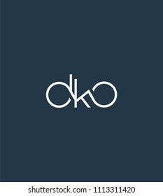 Letters DKO Joint logo icon vector element.