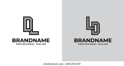 Logotipo de monograma de punto DL y LD, adecuado para negocios con iniciales DL o LD
