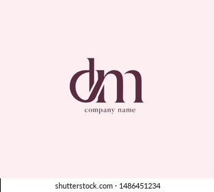 Letters D&M Joint logo icon vector for business card and corporate identity.