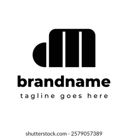 Letters DM Monogram Logo, suitable for any business with DM or MD initials