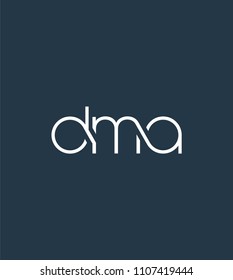 Letters DMA Joint logo icon vector element.