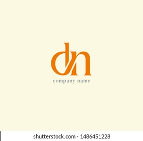 Letters D&N Joint logo icon vector for business card and corporate identity.