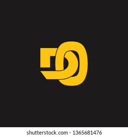 letters do linked overlap logo vector