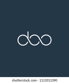 Letters DOO Joint logo icon vector element.