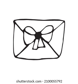 Juego de doodles de cartas. Invitación a la boda. Ilustración vectorial.