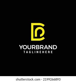 Letters Dp Or Pd Logo Design With Negative Space Effect For Illustration Use