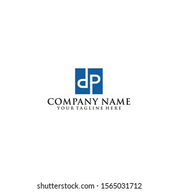 Letters DP simple, minimalist, logo with a modern and elegant design