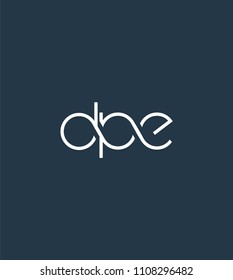 Letters DPE Joint logo icon vector element.