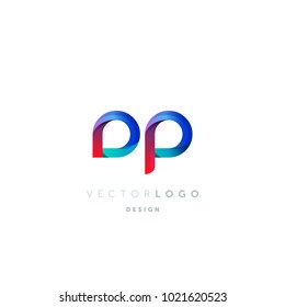 Letters DQ, D&Q logo, multi colour letters icon vector template.

