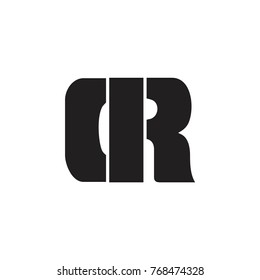 letters dr linked initial design logo vector