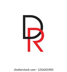 letters dr linked lines colorful logo