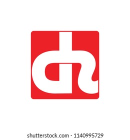 letters dr linked lines logo vector
