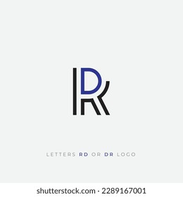 Letters DR or RD logo design modern and clean