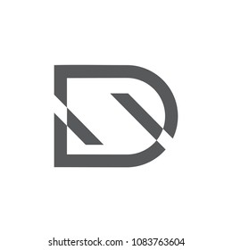 letters ds geometric logo vector