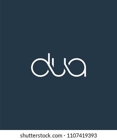 Letters DUA Joint logo icon vector element.