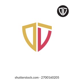 Letras DV Shield Diseño de Logo