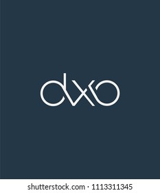 Letters DXO Joint logo icon vector element.