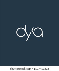 Letters DYA Joint logo icon vector element.