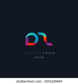 Letters DZ, D&Z logo, multi colour letters icon vector template.

