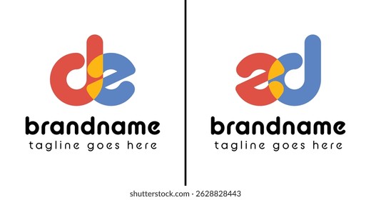 Cartas dz zd Logotipo brincalhão, representam uma diversão, energética e alegria