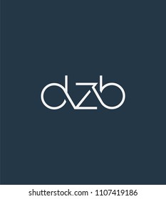 Letters DZB Joint logo icon vector element.