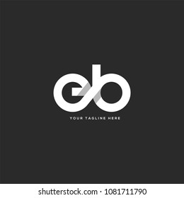 Letters E B joint logo icon with business card vector template.
