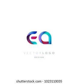Letters E B, E & B logo, multi colour letters icon vector template.

