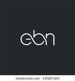 Letters E B N Joint logo icon vector element.