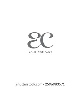 Letters E C  Joint logo icon vector template. EPS 10
