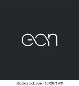 Letters E C N Joint logo icon vector element.