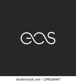 Letters E C S Joint logo icon vector element.