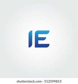 The letters I and E combined Icon Logo Templates. IE Initial Vector Design Element For Download