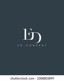 Letters E D, E & D Joint Logo Icon Vector Element.