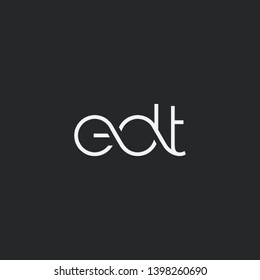 Letters E D T Joint Logo Icon Vector Element.