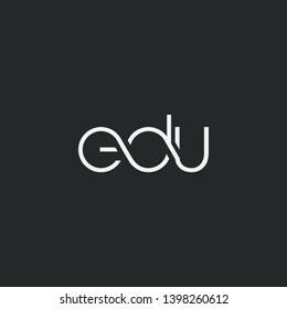 Letters E D U Joint logo icon vector element.